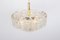 Murano Ice Glass Tube Chandelier attributed to Doria Leuchten, Germany, 1960s 8