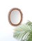 Mid-Century French Riviera Spiral Rattan and Bamboo Oval Mirror, Italy, 1960s 2