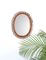 Mid-Century French Riviera Spiral Rattan and Bamboo Oval Mirror, Italy, 1960s, Image 2