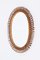 Mid-Century French Riviera Spiral Rattan and Bamboo Oval Mirror, Italy, 1960s, Image 3