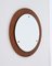 Mid-Century Italian Round Mirror in Teak and Brass attributed to Stilcasa Creazioni, 1960s, Image 3