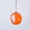 Lámpara colgante Eclipse de cristal de Murano naranja atribuida a Nason para Mazzega, Italia, años 60, Imagen 3