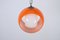 Orange Murano Glass Eclipse Pendant attributed to Nason for Mazzega, Italy, 1960s 4