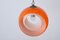 Orange Murano Glass Eclipse Pendant attributed to Nason for Mazzega, Italy, 1960s 11