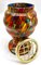 Kralik Pique Fleurs Vase, in Multi Color Decor with Grille, Late 1930s 9