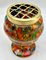 Kralik Pique Fleurs Vase, in Multi Color Decor with Grille, Late 1930s 7