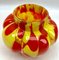 Pique Fleurs Vase in Red and Yellow Color Decor with Grille, 1930s 11