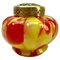 Pique Fleurs Vase in Red and Yellow Color Decor with Grille, 1930s, Image 2