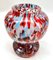 Kralik Pique Fleurs Vase in Multi Color Decor with Grille, 1930s 5