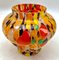 Pique Fleurs Vase in Multi Color Decor with Grille, 1930s 5