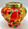 Pique Fleurs Vase in Multi Color Decor with Grille, 1930s 2