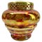 Pique Fleurs Iridescent Glass Vase in Multi Color Decor with Grille, 1930s 1