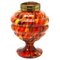 Pique Fleurs Vase in Multi Color Decor with Grille, 1930s 1