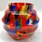 Pique Fleurs Vase in Multi Color Decor with Grille, 1930s 6