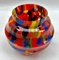 Pique Fleurs Vase in Multi Color Decor with Grille, 1930s 8