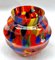 Pique Fleurs Vase in Multi Color Decor with Grille, 1930s 12