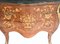 French Commode Bombe Chest Drawers in Marquetry Inlay 5