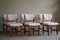 Mid-Century Modern Danish Dining Chairs in Oak & Lambswool, 1960s, Set of 6, Image 2