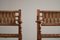 Vintage Sculptural Armchair in Oak & Papercord from Charles Dudouyt, 1940s, Set of 2, Image 6