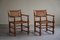 Vintage Sculptural Armchair in Oak & Papercord from Charles Dudouyt, 1940s, Set of 2, Image 11