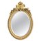 Antique French Napoleon III Oval Gold Gilt Mirror, 1880s, Image 1