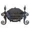 Large Late 18th Century English Wrought Iron Fire Grate, 1780s 1