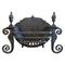 Large Late 18th Century English Wrought Iron Fire Grate, 1780s, Image 1