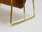 Large Magazine Rack in Brass & Brown Leather attributed to Carl Auböck, Austria, 1950s 6