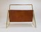 Large Magazine Rack in Brass & Brown Leather attributed to Carl Auböck, Austria, 1950s 2