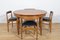 Mid-Century Round Extendable Dining Table and Chairs from McIntosh, 1960s, Set of 5, Image 3