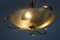 Brass and Curved Glass Ceiling Light from ESC Zukov, 1940s 20