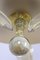 Deckenlampe aus Messing & gebogenem Glas von ESC Zukov, 1940er 9