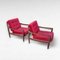 Set di divani in velluto rosso di Grete Jalk, Danimarca, anni '60, set di 3, Immagine 5