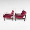 Set di divani in velluto rosso di Grete Jalk, Danimarca, anni '60, set di 3, Immagine 7