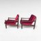 Sofa Set aus Rotem Samt von Grete Jalk, Dänemark, 1960er, 3er Set 7