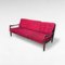 Set di divani in velluto rosso di Grete Jalk, Danimarca, anni '60, set di 3, Immagine 11