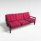 Set di divani in velluto rosso di Grete Jalk, Danimarca, anni '60, set di 3, Immagine 3