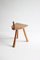 Brutalist Carved Wooden Tripod Stool, 1950s 15