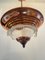 French Art Deco Chandelier in Copper, 1940s, Image 2