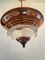 Lámpara de araña francesa Art Déco de cobre, años 40, Imagen 2