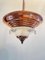 French Art Deco Chandelier in Copper, 1940s, Image 3