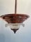 Lámpara de araña francesa Art Déco de cobre, años 40, Imagen 7