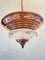 Lámpara de araña francesa Art Déco de cobre, años 40, Imagen 10