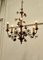 French Gilt Toleware and Floral Ceramic 6-Branch Chandelier, Image 14