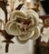 Lámpara de araña francesa Toleware dorado y cerámica floral con 6 brazos, Imagen 5