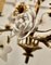 Lámpara de araña francesa Toleware dorado y cerámica floral con 6 brazos, Imagen 8