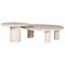 Handmade Outdoor Rock-Shaped Natural Plaster Table Set by Philippe Colette, Set of 2 1