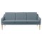 Mr Olsen Three-Seater Oak Mosaic Cloudy Grey by Warm Nordic 1