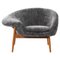 Fried Egg Left Lounge Chair Sheepskin Scandinavian Grey by Warm Nordic, Image 1