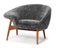 Fauteuil Fried Egg Left en Peau de Mouton Gris Scandinave par Warm Nordic 3